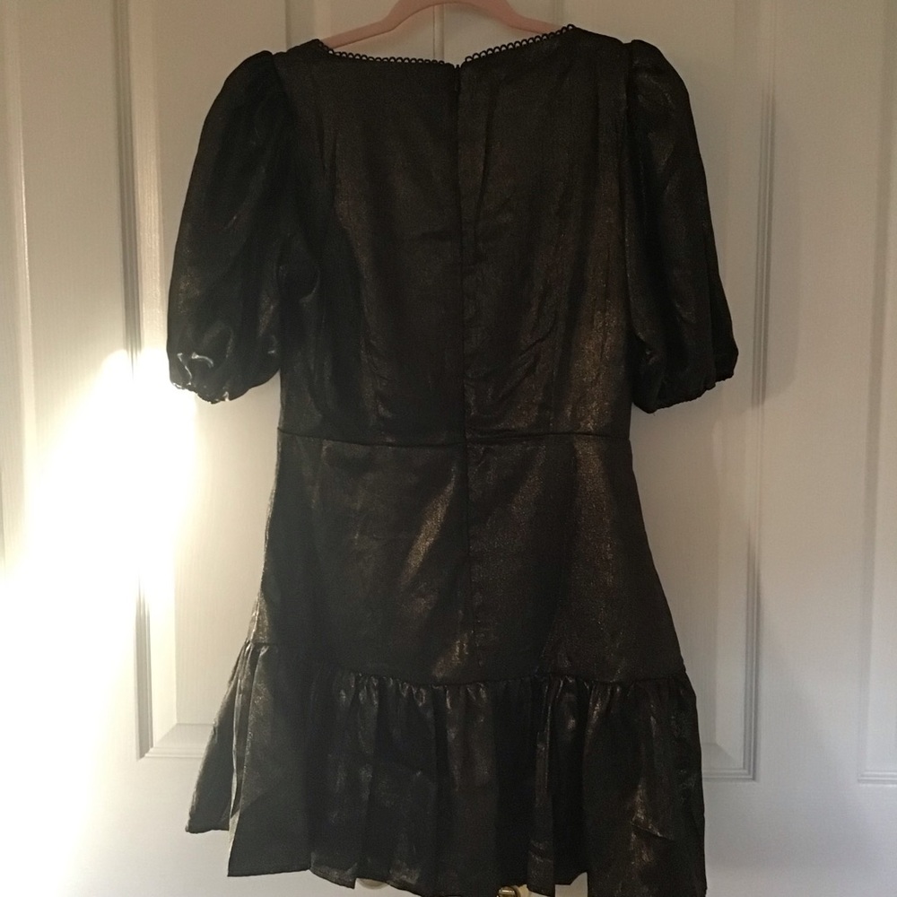 Rachel Parcell metallic square neckline dress Sz 8 - Picture 4 of 6